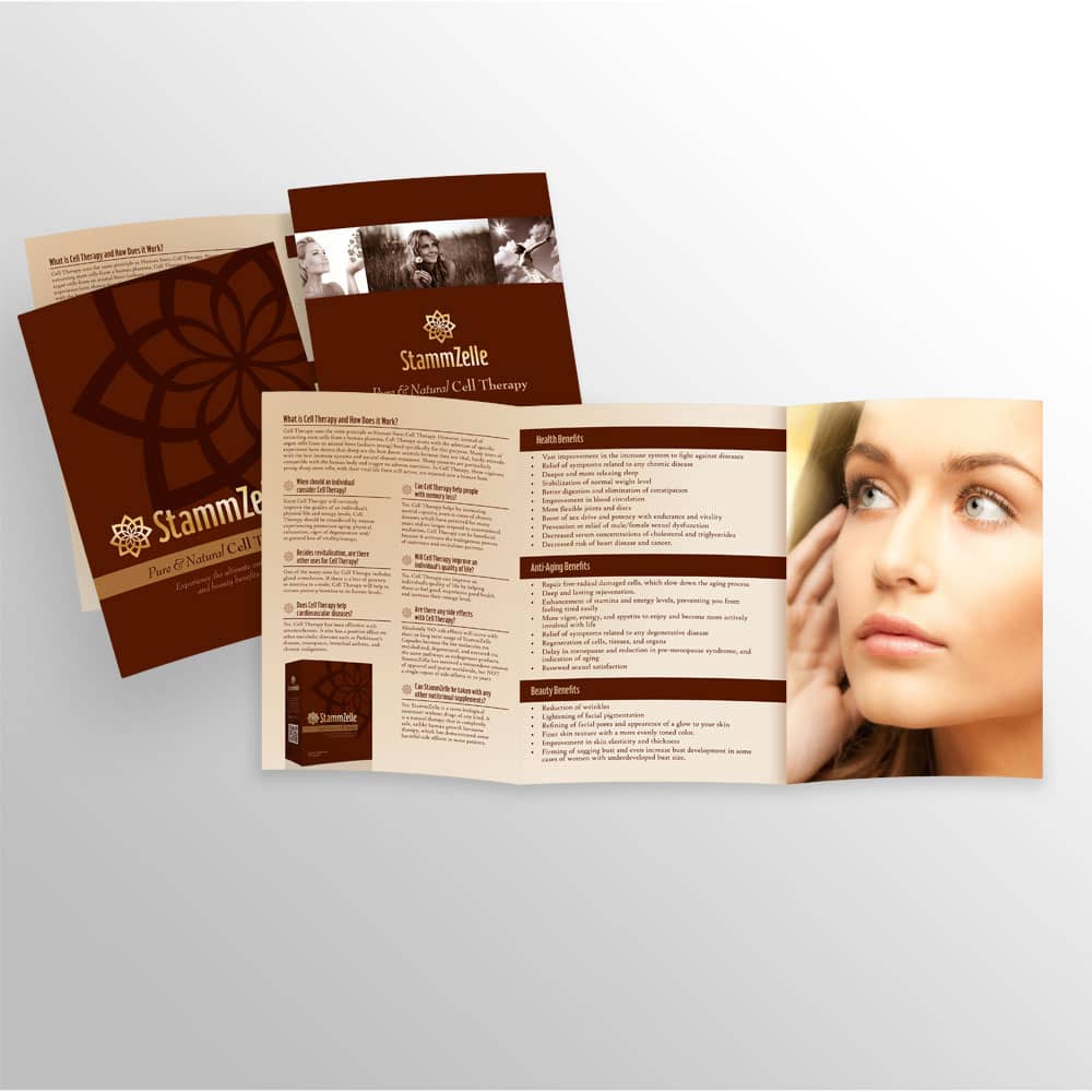 Skincare brochure design