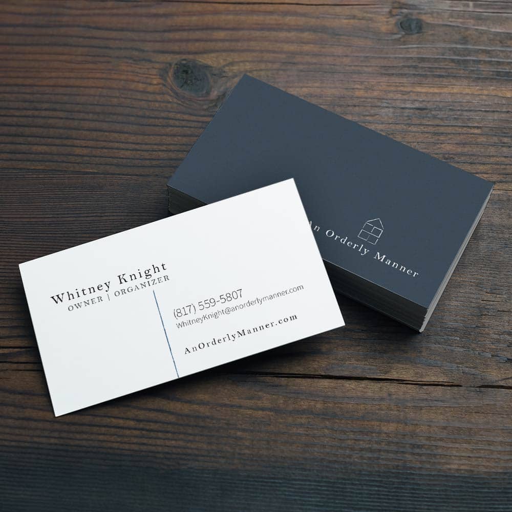 An Orderly Manner Business Cards